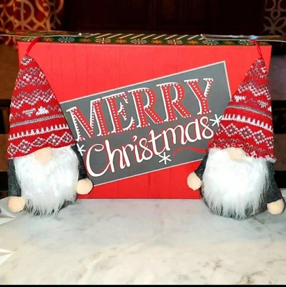 Christmas house Other - Christmas Gnome Ornament Set Of 2 NWT